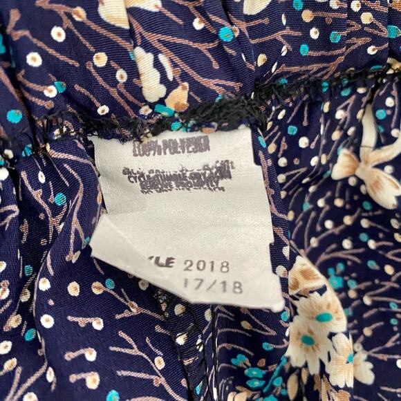 Karapenn Mid-length Floral Skirt Blue S - Picture 6 of 6